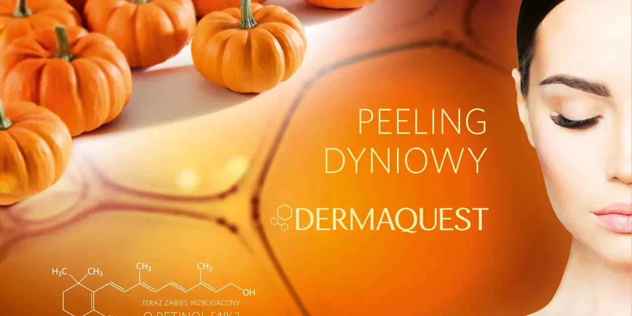 Jesienne odświeżenie z peelingiem dyniowym Dermaquest. Skóra pełna blasku dzięki retinolowi.