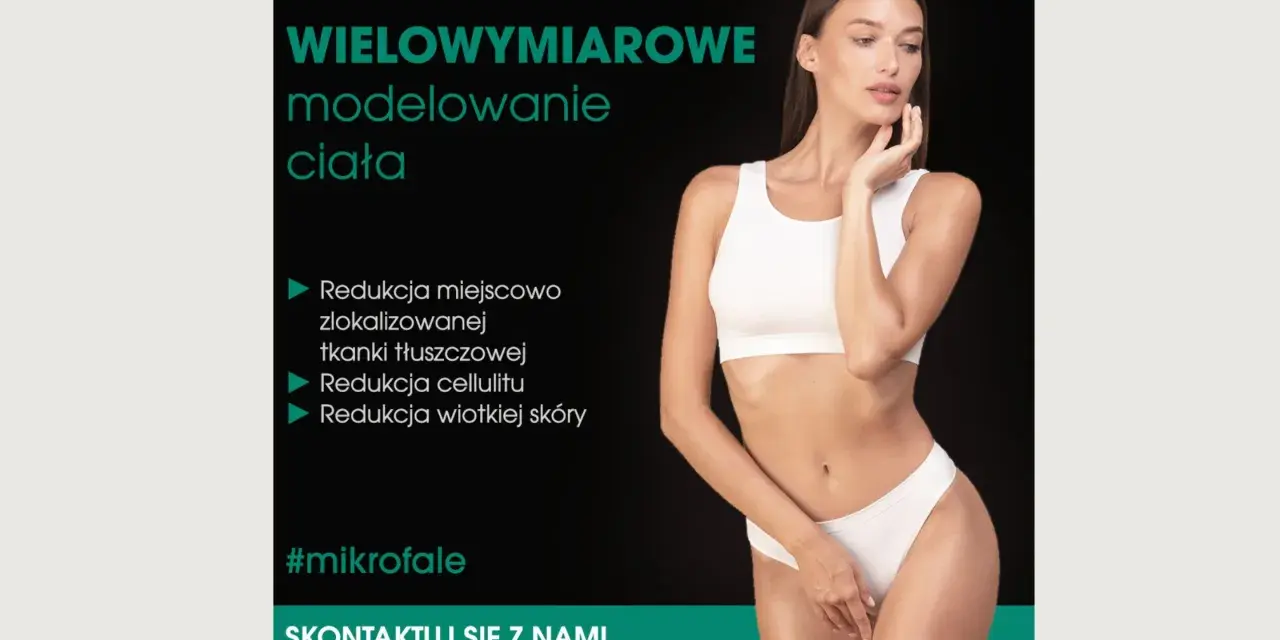 Kobieta w bieliźnie, symbol wielowymiarowego modelowania ciała. Oferta obejmuje redukcję tkanki tłuszczowej, cellulitu i wiotkiej skóry. #mikrofale.